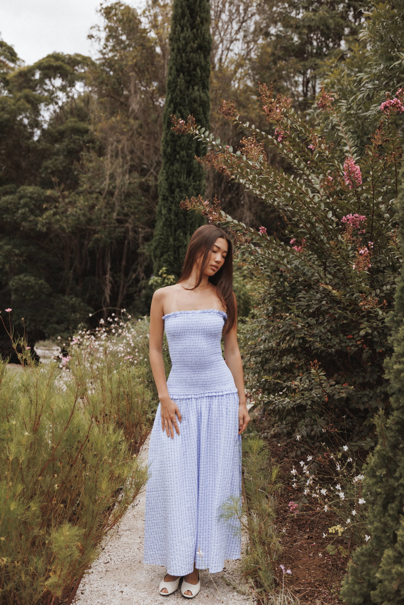 Image of Parkway Maxi Dress - Blue Gingham