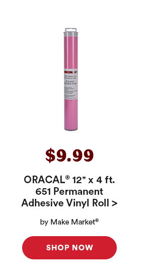 $9.99 ORACAL® 12″ x 4 ft. 651 Permanent Adhesive Vinyl Roll > by Make Market® Shop Now
