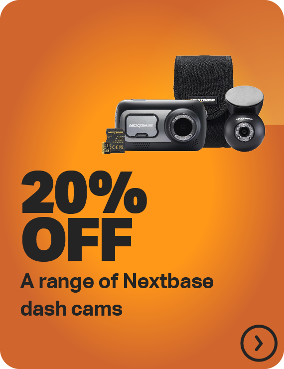 20% OFF A RANGE OF NEXTBASE DASH CAMS