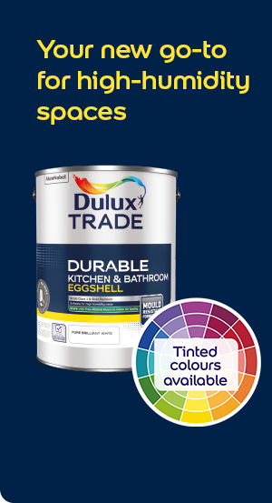 NEW - Dulux Trade Durable Kitchen & Bathroom Eggshell