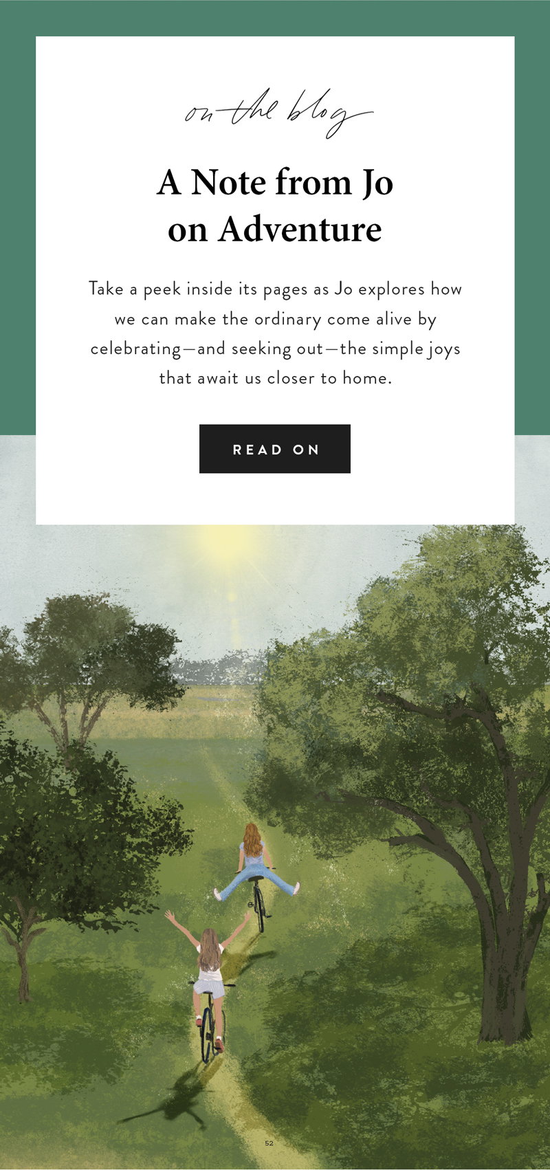 A Note from Jo on Adventure