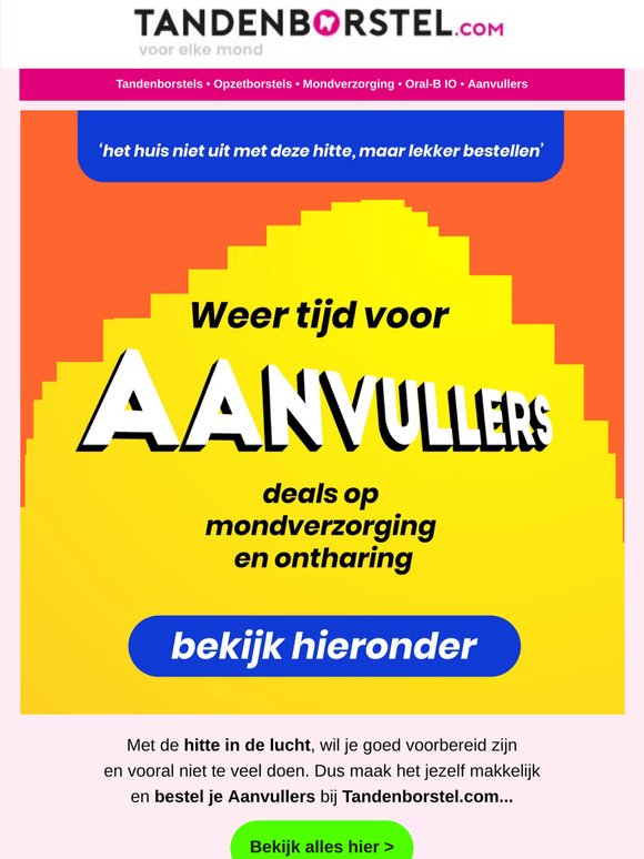 Weer tijd voor Aanvullers!