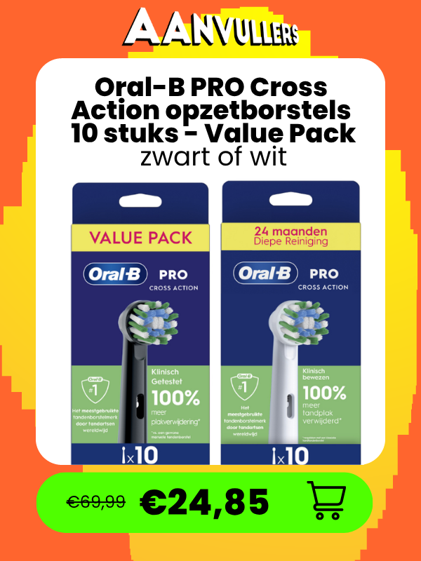 Cross action opzetborstels 10 stuks >