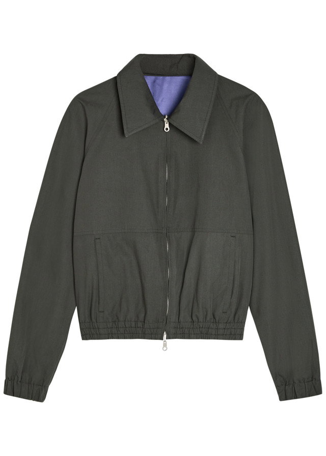 DRIES VAN NOTEN Vinnys reversible colour-blocked cotton-blend jacket