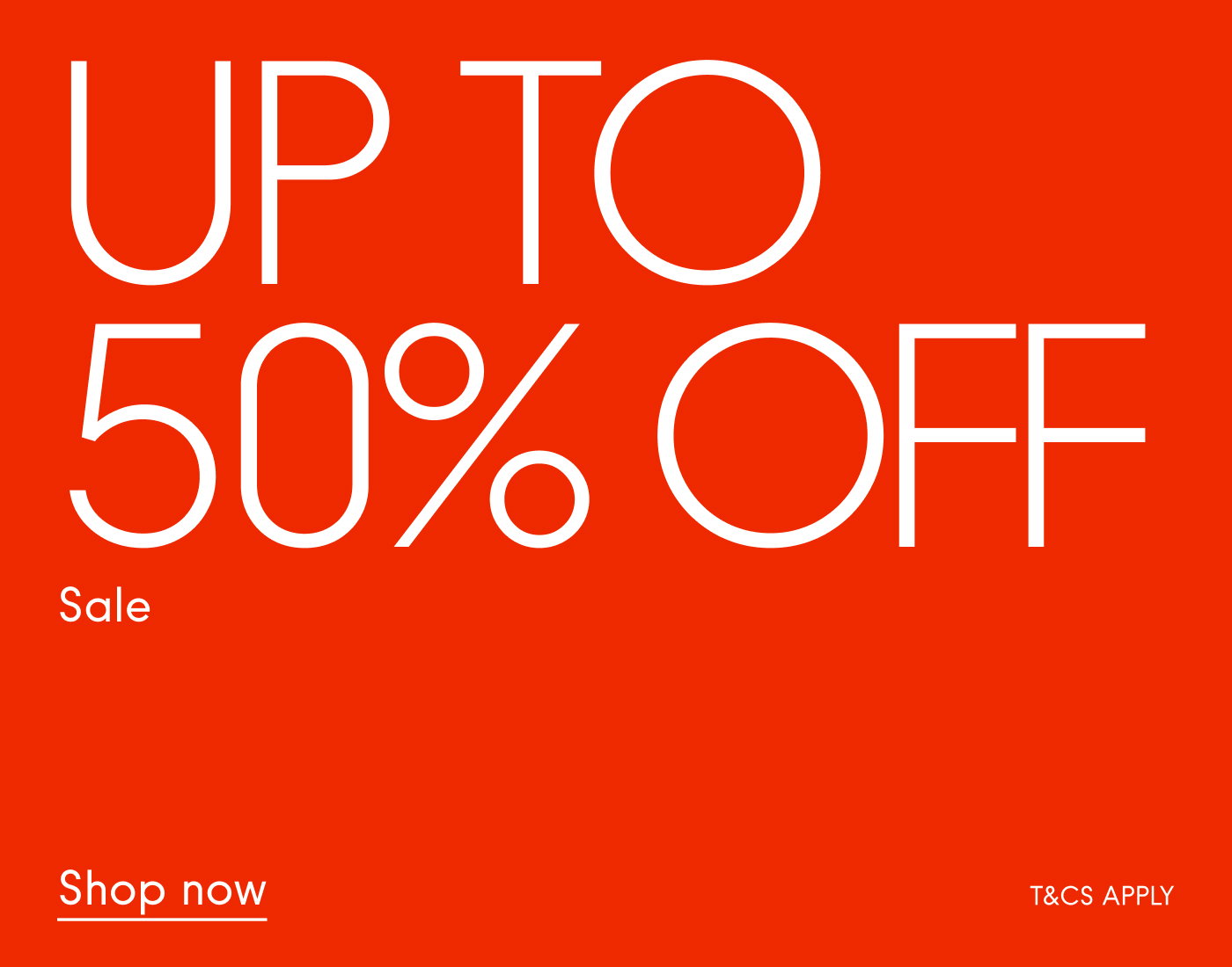 Sale Up to 50% off Shop now