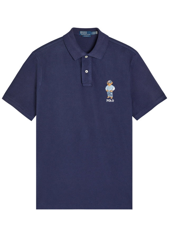 POLO RALPH LAUREN Embroidered piqué cotton polo shirt