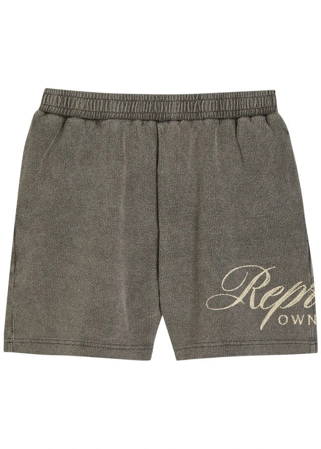 REPRESENT Owners Club Script cotton-mesh shorts