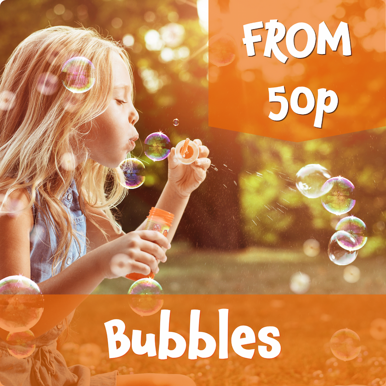 Bubbles and bubble toys from 50p
