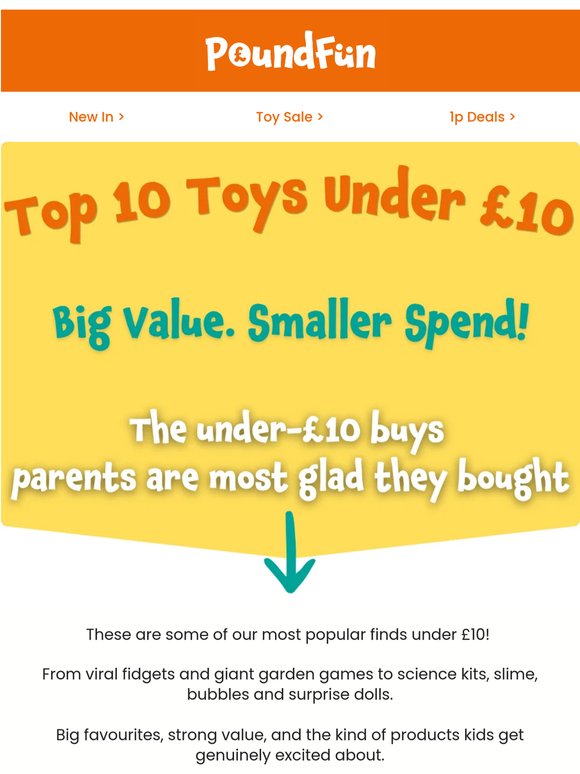 Top 10 toys under £10