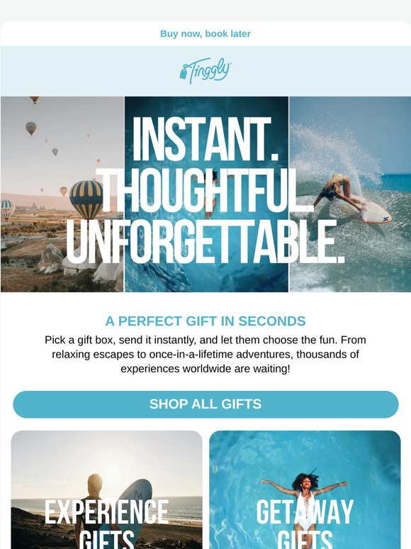 Skip the stuff. Gift a story. 💙