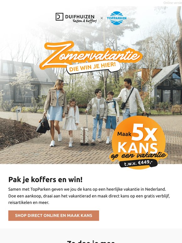 Koop, draai & win een gratis vakantie t.w.v. €449 🏖