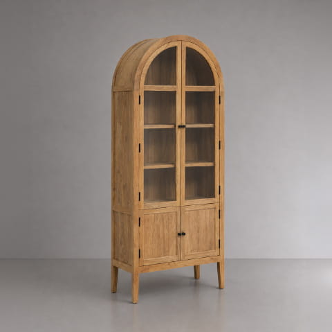 Vitrine en bois d'acacia 4 portes Jo