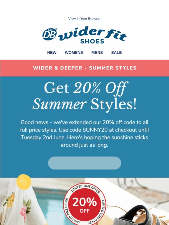 20% Off Extended - Shop Your Summer Favourites ☀️