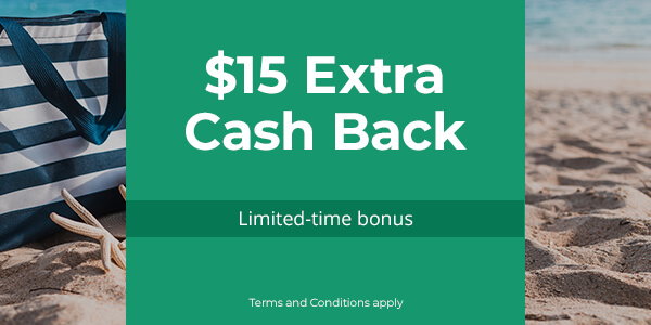 $15 Bonus Cash Back