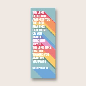 Pack of 30 Christian bookmarks. All same design. The lord bless you and keep you