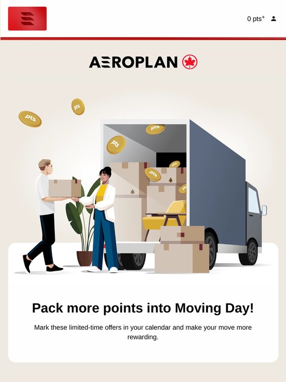 Pack bonus points on Moving Day with these offers