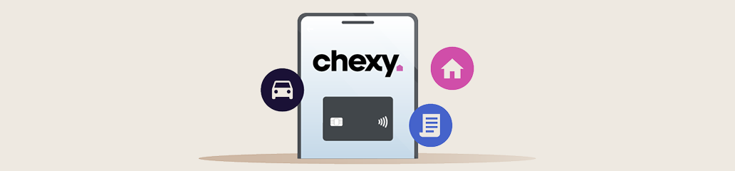 Tablet with Chexy logo