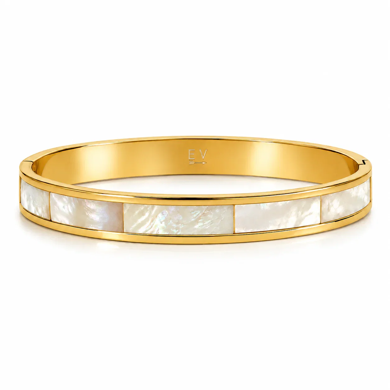 Image of Estelle Mother Of Pearl Bangle Bracelet