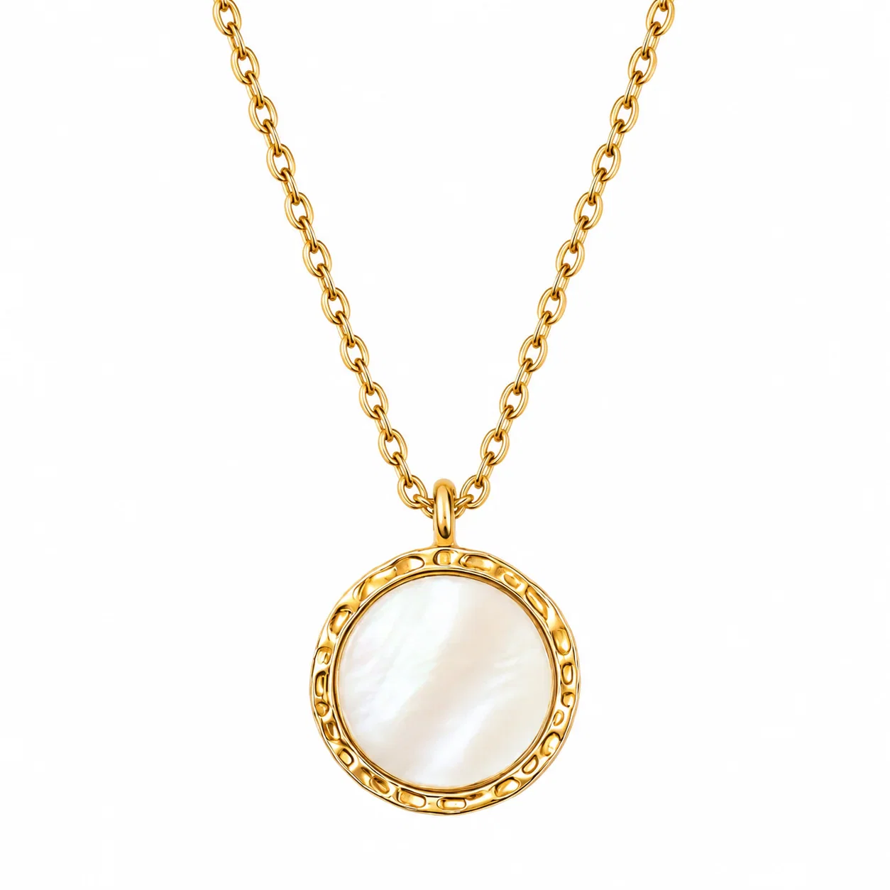 Image of Alba Mother Of Pearl Pendant Necklace