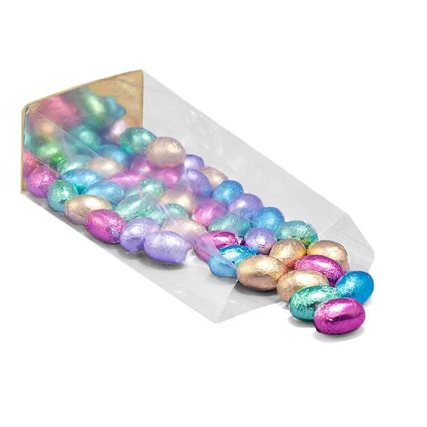 2.5 x 8.5 Gold Hard Bottom Cello Bags