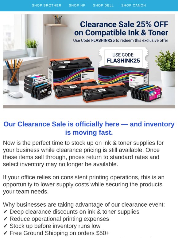 ⚡️ Month-End Savings on Ink & Toner ⚡️
