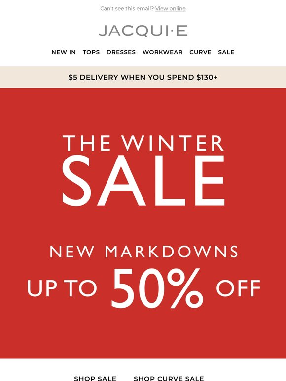 Up To 50% Off | Shop The Winter Sale