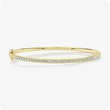 Shy Creation Diamond 3/4ctw. Bangle Bracelet in 14k Yellow Gold