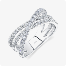 Shy Creation Diamond 3/4ctw. Fashion Ring in 14k White Gold