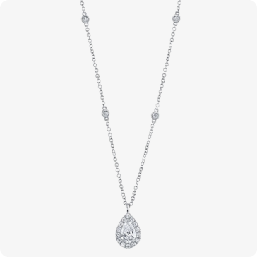 Shy Creation Diamond 1/2ctw. Fashion Necklace in 14k White Gold