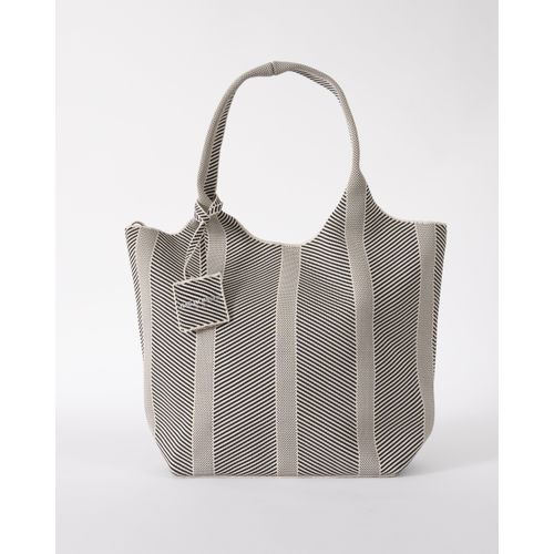 Ilse Jacobsen Knitty Womens Knitted Bag - Milk Creme Black 121001
