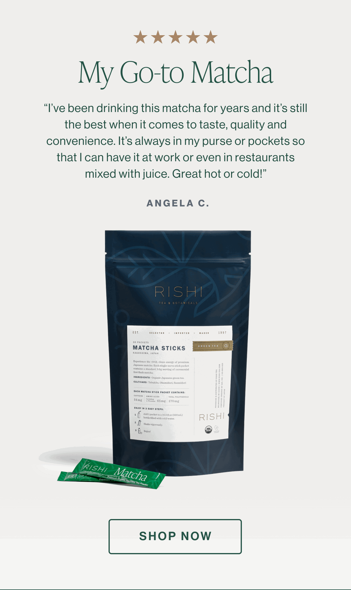 My Go-to Matcha | Shop Now