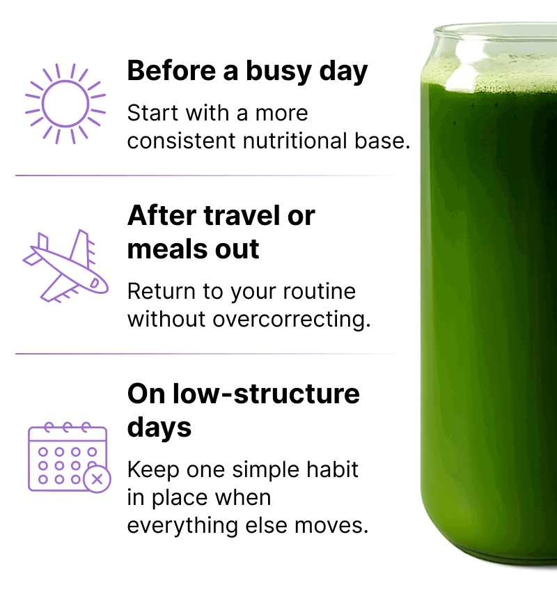  For the days your routine moves