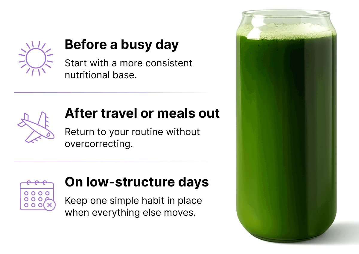 For the days your routine moves