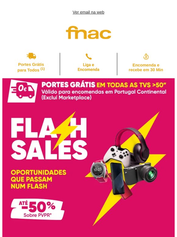 Até -50%? Só mesmo nas Flash Sales⚡