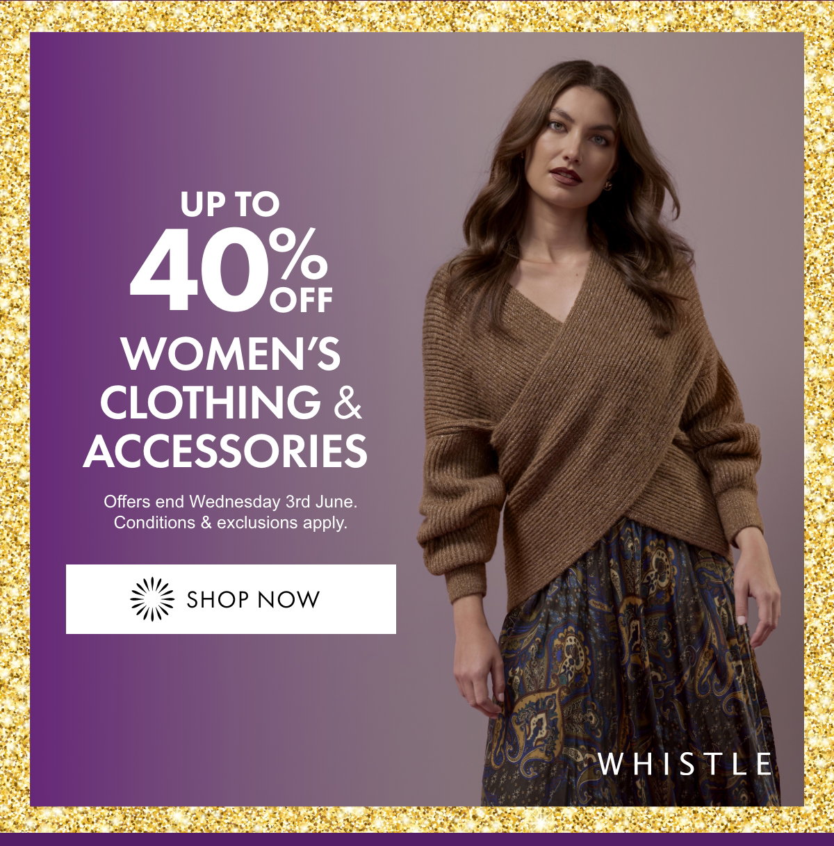 UP TO 40% OFF Women's Clothing & Accessories