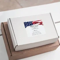 Shop American Flag Shipping Label