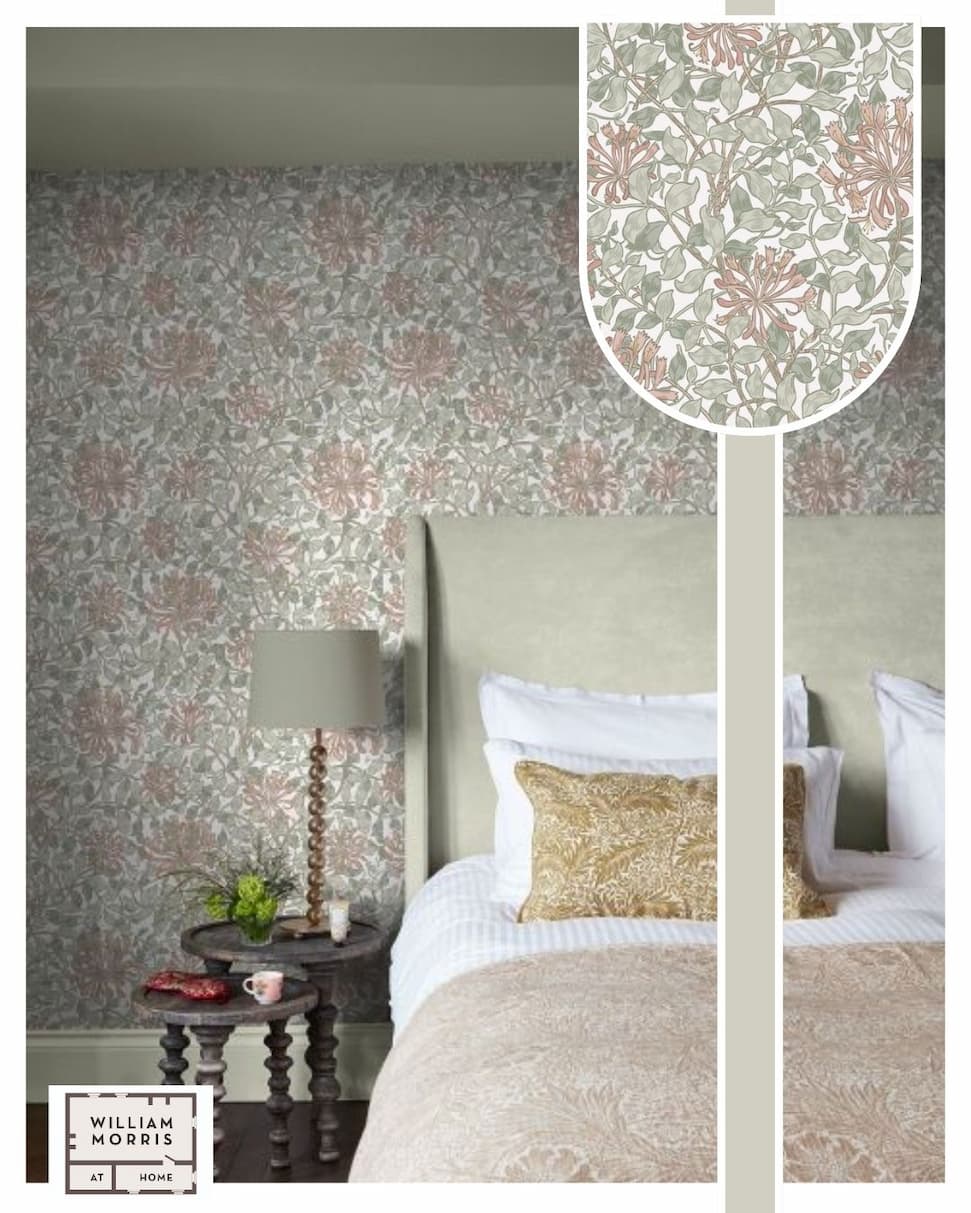 William Morris At Home Honeysuckle Wallpaper Maytime 140488
