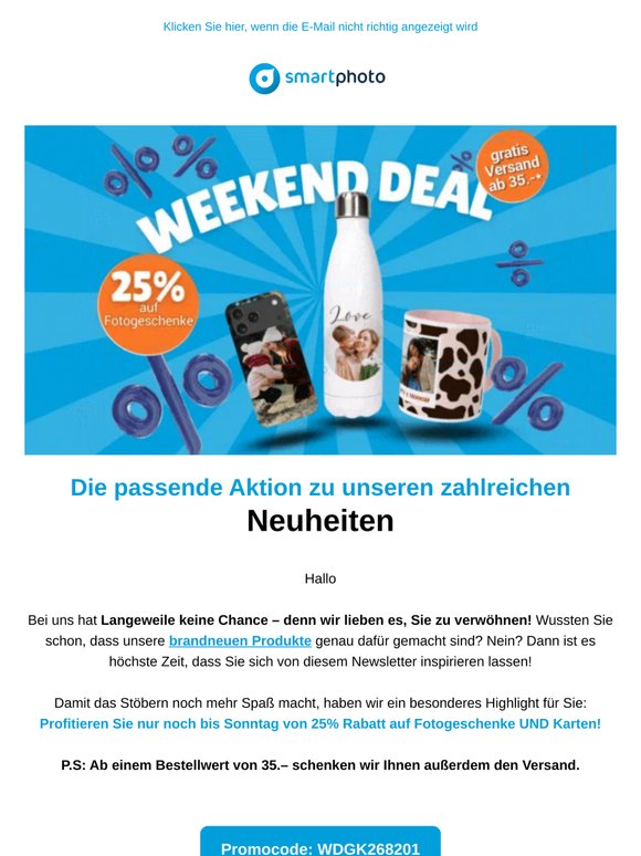 ⏰ Tick, Tack ... Nur bis Sonntag: 25% auf Geschenke & Karten! ⏰