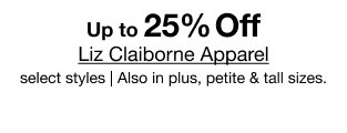 Up to 25% Off | Liz Claiborne Apparel