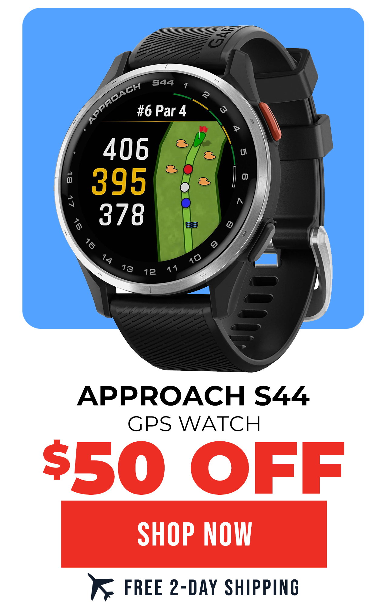 Garmin Approach S44 GPS Golf Watch