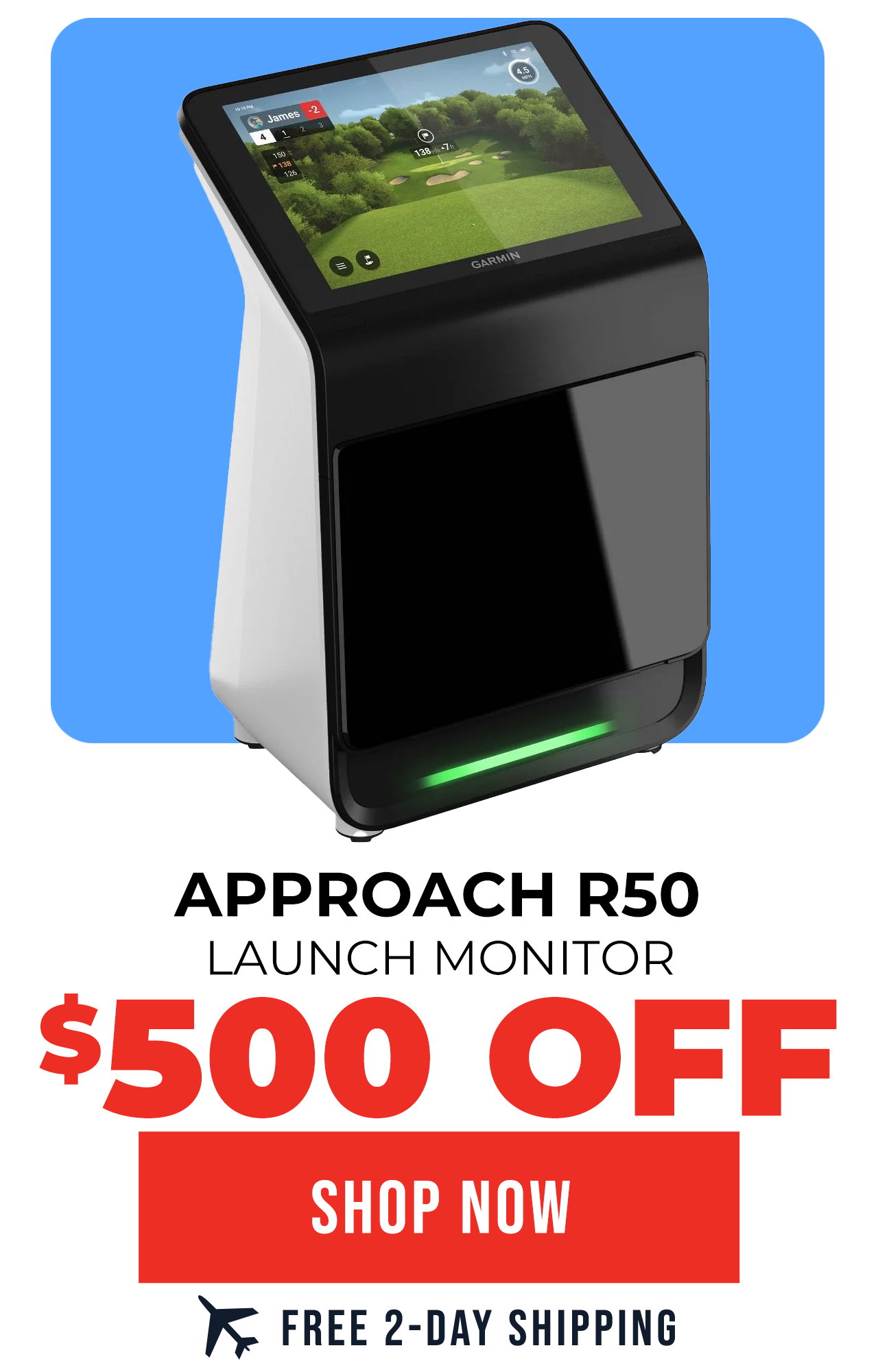 Garmin Approach R50 Premium Golf Launch Monitor and Simulator