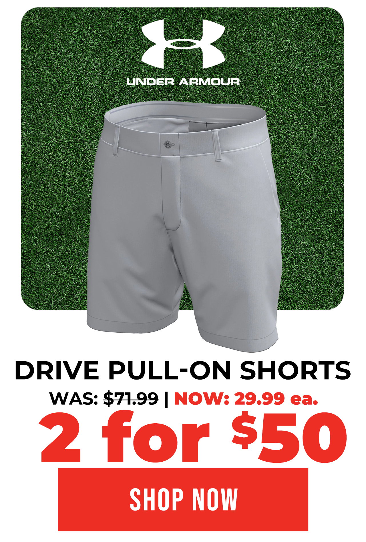 Under Armour UA Drive Pull-On Golf Shorts - ON SALE