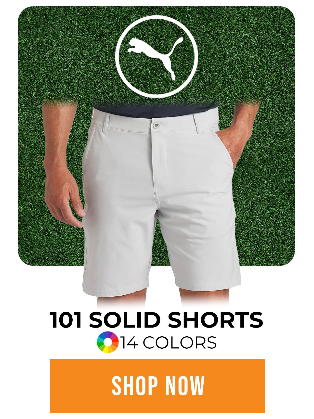 PUMA 101 Solid 9 Inch Golf Shorts