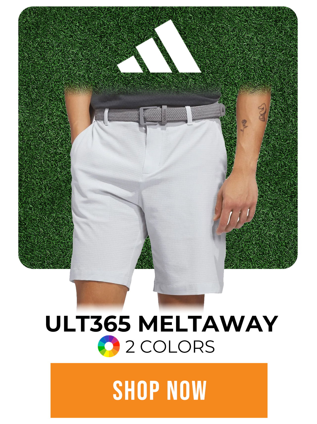 adidas Ultimate365 9 Inch Meltaway Golf Shorts