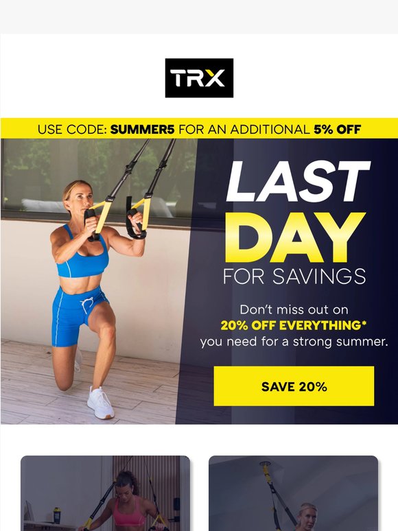 FINAL DAY For 20% Off Everything