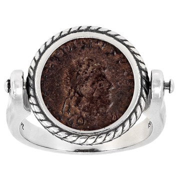 Constantine Coin Sterling Silver Replica Reversible Ring