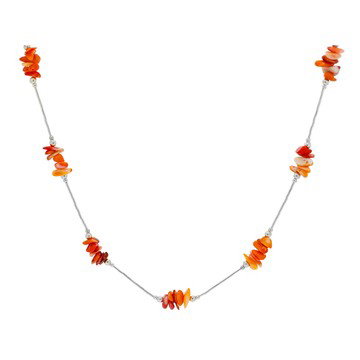 Spiny Oyster Shell Liquid Silver Necklace