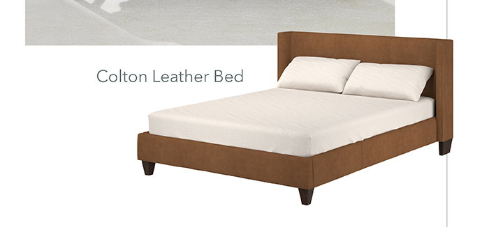 Colton Leather Bed