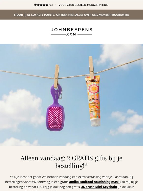 Psst… 2 GRATIS gifts liggen op je te wachten!* 🎁