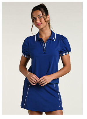 Court Coquette Open Knit Polo